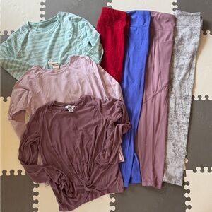 Athleta Girl lot size XL(14) leggings and shirts